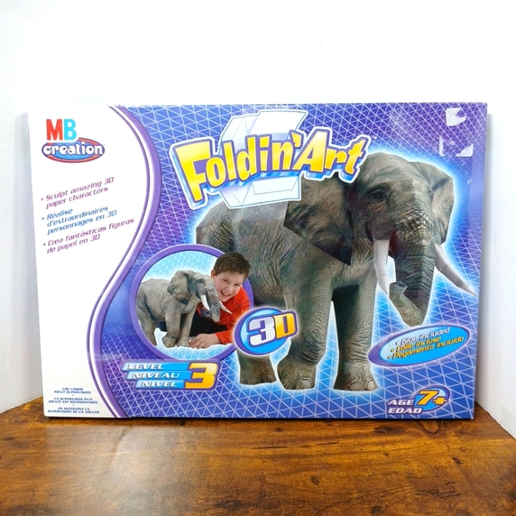 Foldin'Art 3D, Level 3 - Elephant MB Creations Level 3 Brand New Sealed - Picture 1 of 2
